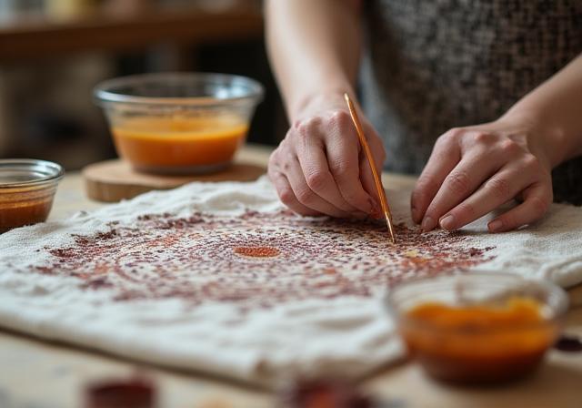 Disegno di fantasia personalizzata con tinture naturali