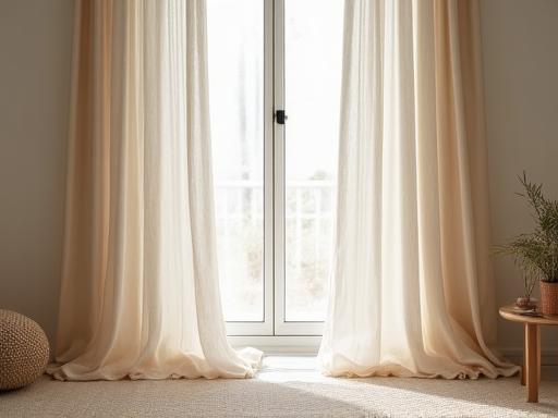 Tende e tessuti per arredo casa in materiali biologici